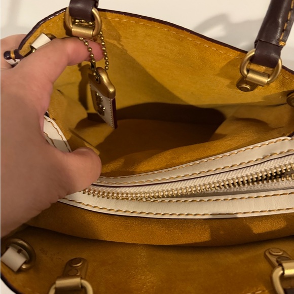 Coach Ivory and Chocolate Leather Satchel - Picture 4 of 4